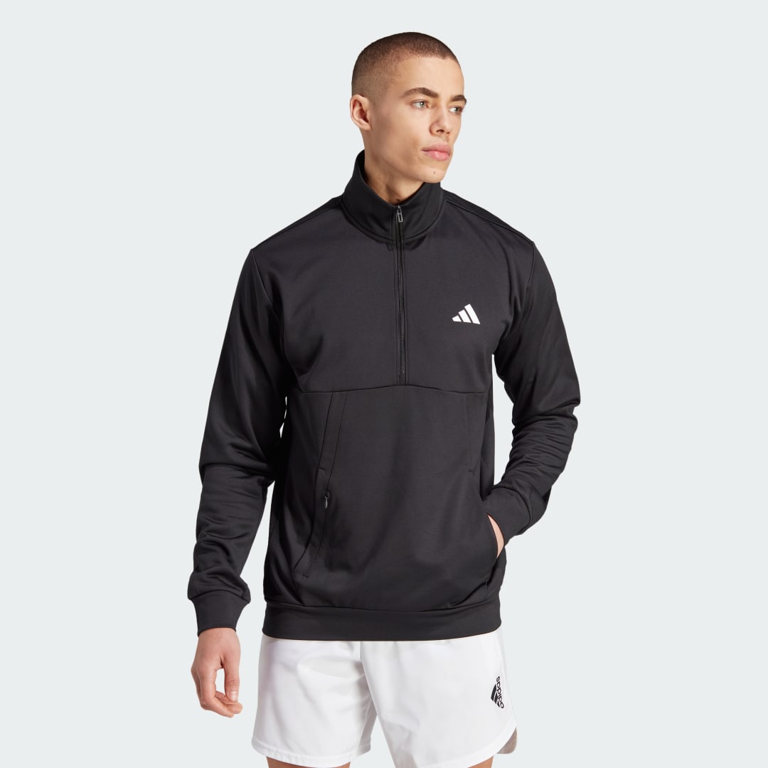 Huppari adidas Performance Game and Go Small Logo Training 1/4 Zip Top Musta | HZ3055, 0