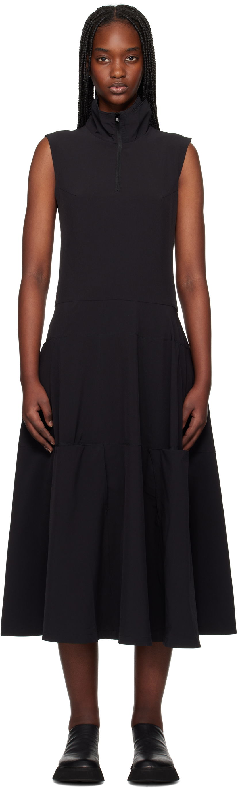 Mekko Y-3 Y-3 Half-Zip Midi Dress Musta | JI7087