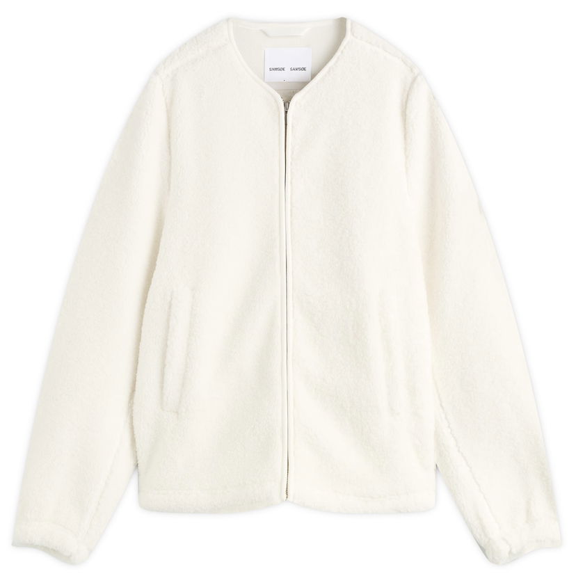 Takki Samsoe Samsoe Women's Saautumn Fleece Jacket, Size Large Valkoinen | F24400015-CLR000289