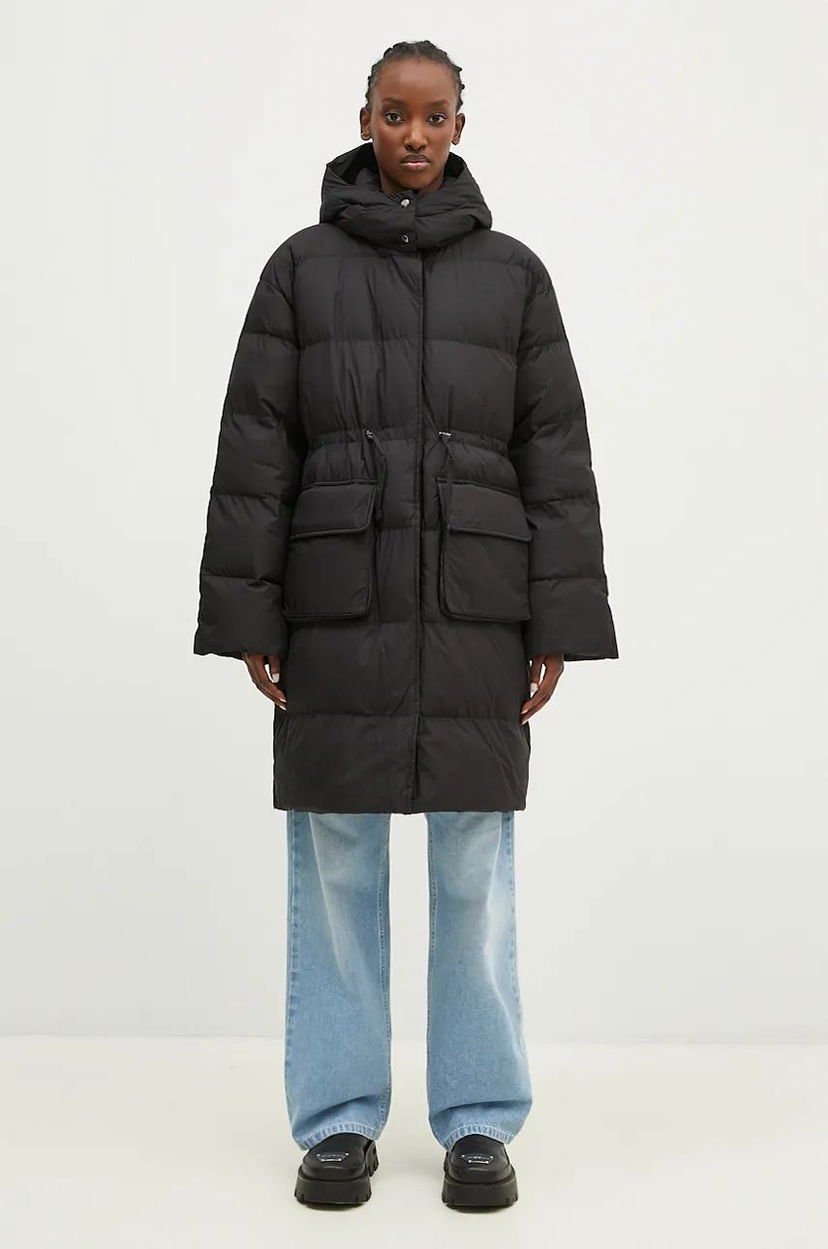 Puffer takki Samsoe Samsoe Oversized Puffer Jacket Musta | F24300004
