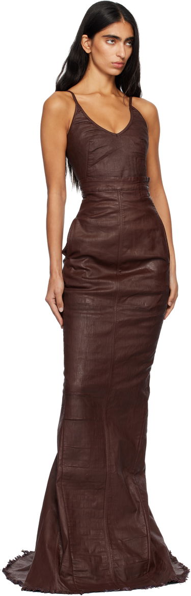 Hame Rick Owens DRKSHDW Concordians Lido Maxi Skirt Ruskea | DS02E7344 SDSW, 3