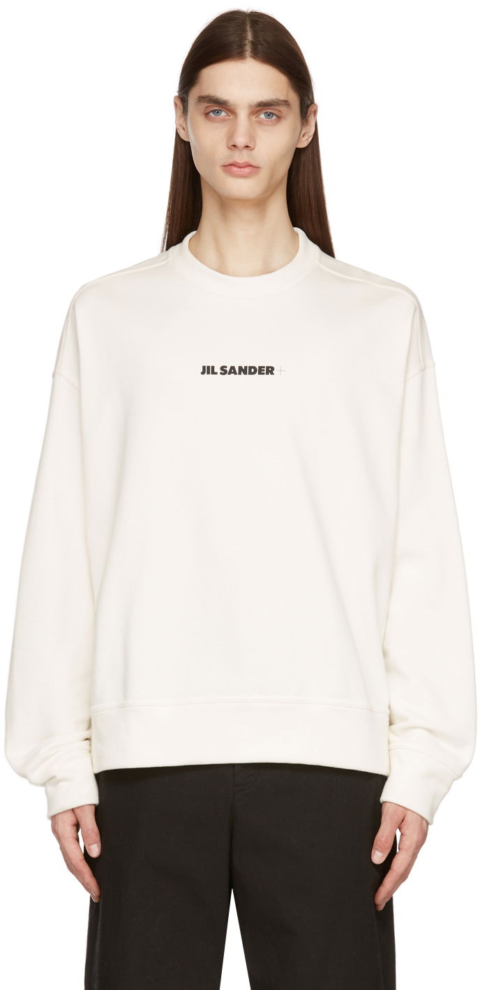 Huppari Jil Sander Jil Sander Logo Sweatshirt Valkoinen | JPUU707532_MU248608