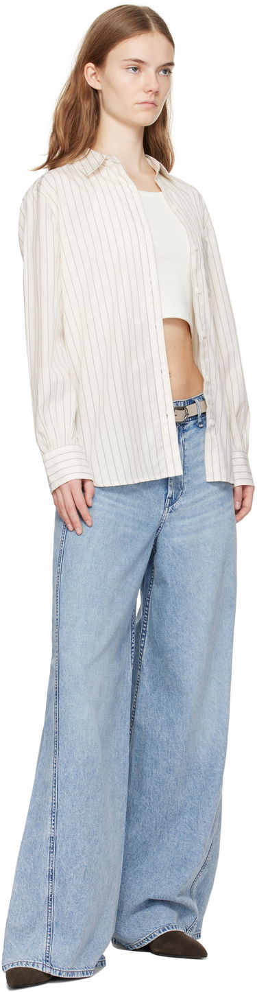 Jeans rag & bone Rag & Bone Featherweight Wide-Leg Sofie Jeans Sininen | WDD24H3003FWAN, 3