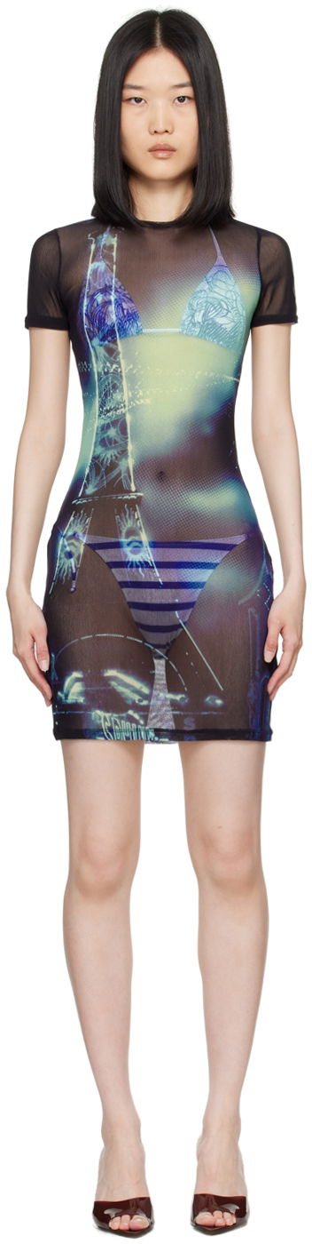 Mekko Jean Paul Gaultier Jean Paul Gaultier 'The Pigalle' Mesh Minidress Musta | 24/30-F-RO248-T552-59560100