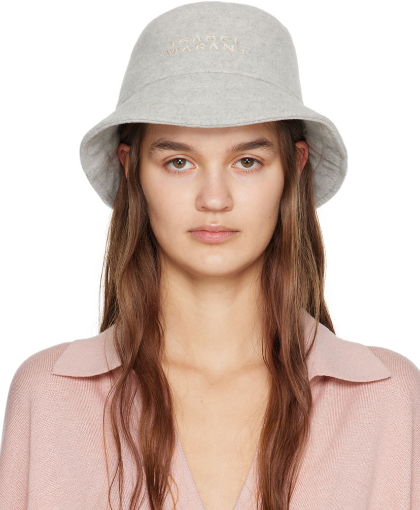Hattu ISABEL MARANT Giorgia Bucket Hat Harmaa | 24PCU048XFA-B1C03A