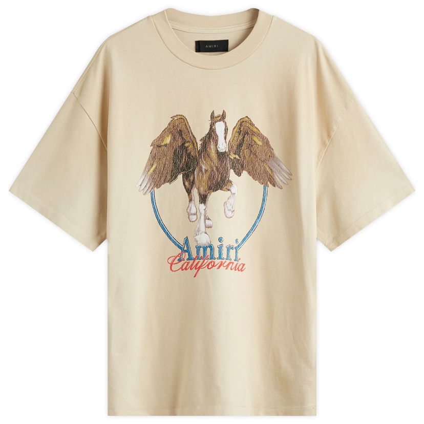 T-paita AMIRI Vintage Wash Pegasus Graphic T-Shirt Beige | AMJYTE1130-271