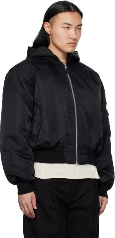 Bomber-takki Entire Studios Hooded Broad Bomber Jacket Musta | ES2539OI, 1