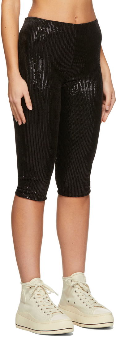 Leggingsit We11done We11done Sequin Cycling Shorts Musta | WD-PT1-22-295-W-BK, 1