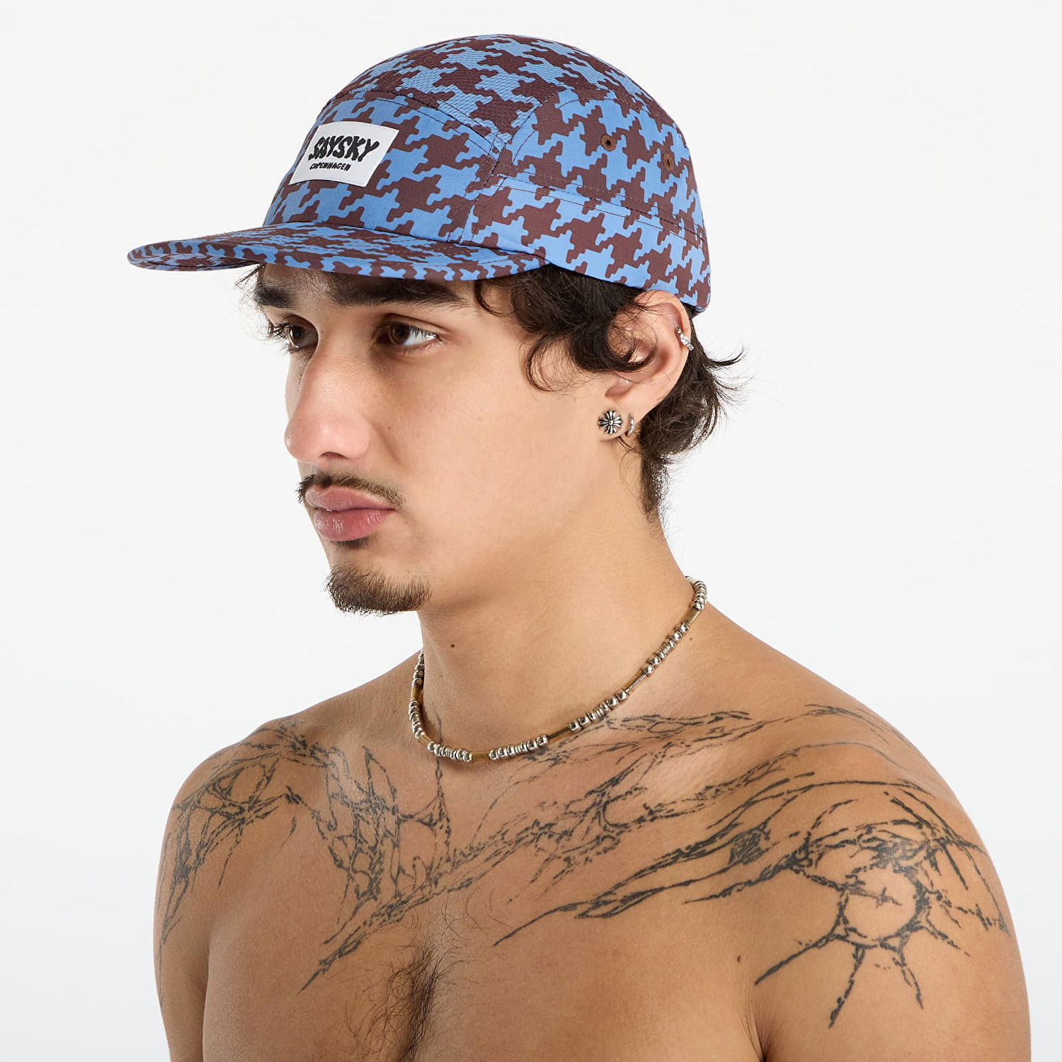 Korkki Saysky Combat Houndstooth Print Universal Fit 5-Panel Cap Monivärinen | OUACA101C1047, 1
