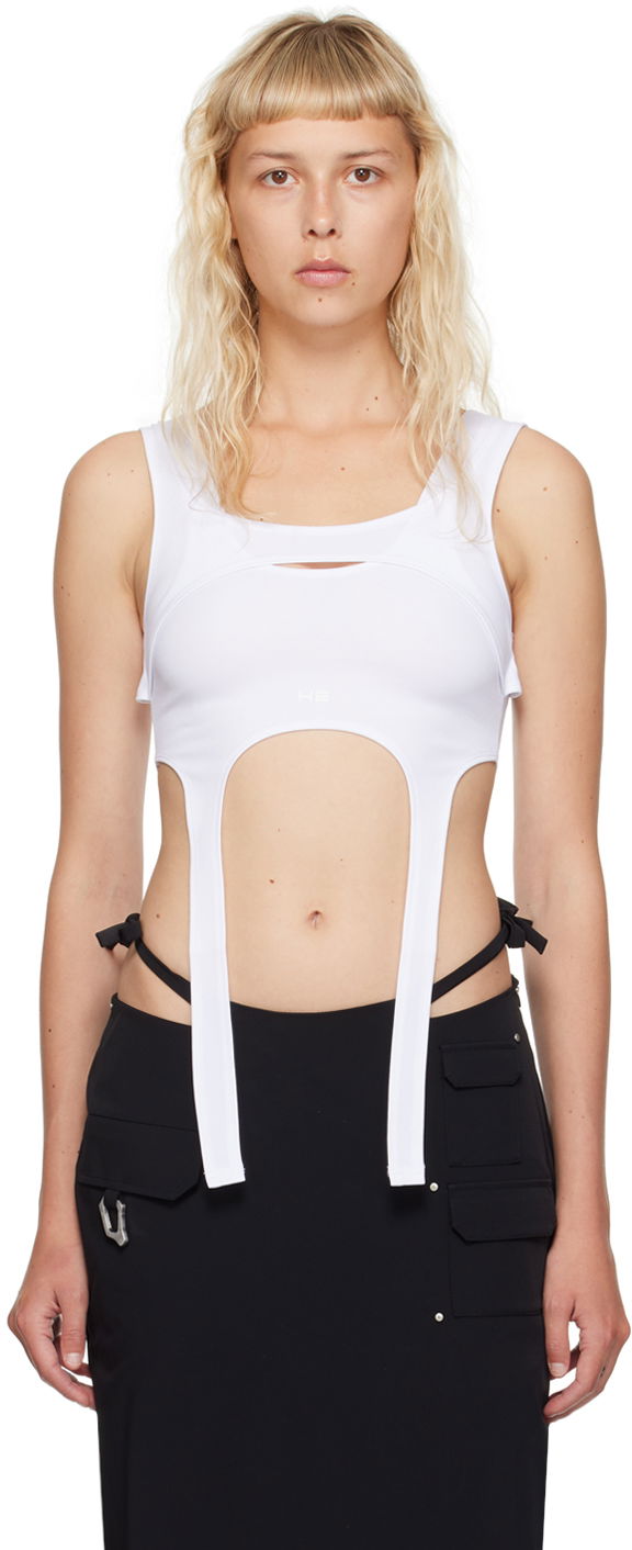 Tankkitoppi HELIOT EMIL Harness Tank Top Valkoinen | HE_W_13_005_P03_WHT02