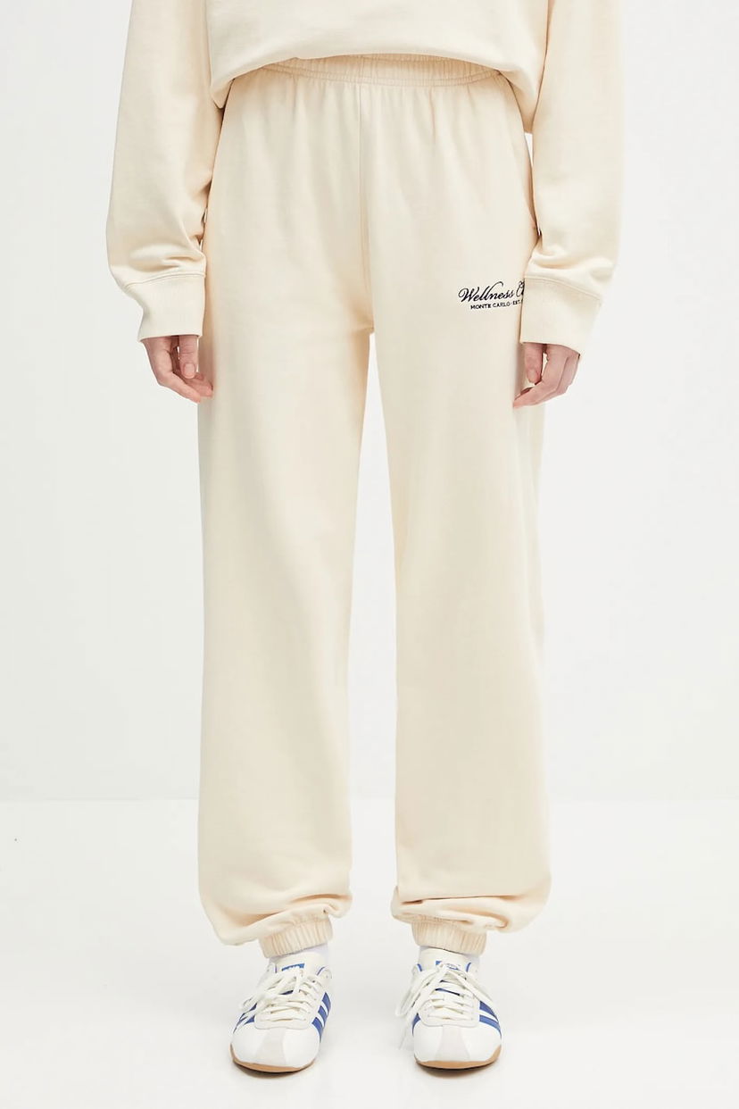 Verryttelyhousut Sporty & Rich Sporty & Rich Wellness Club MC Embroidered Sweatpants Beige | PA036620081CR01