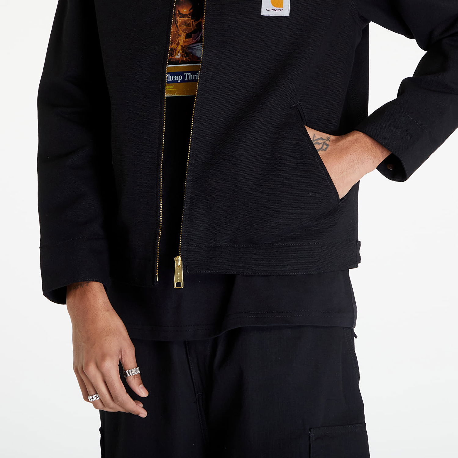 Takki Carhartt WIP Detroit Jacket "Zeus / Black rigid" Harmaa | I032940_1YM_01, 1