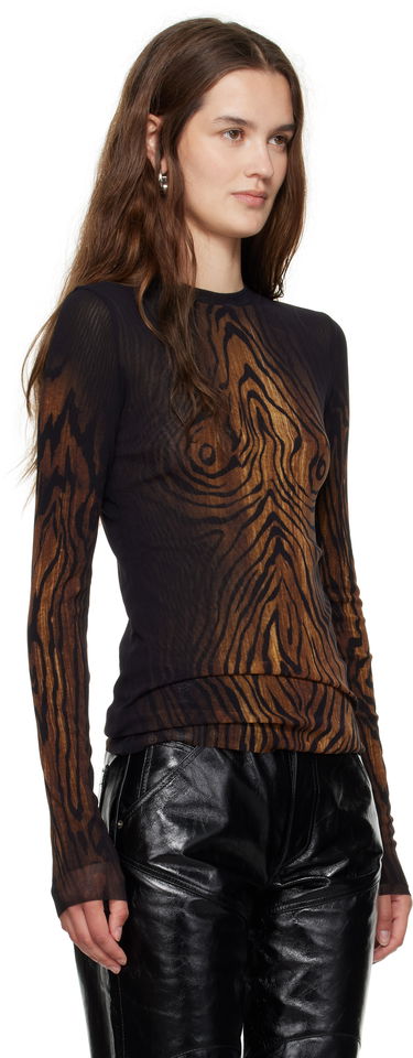T-paita Jean Paul Gaultier Jean Paul Gaultier 'The Wood' Long Sleeve Ruskea | 25/03-W-TO335-M002P-0060, 1