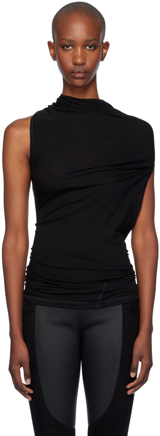 Tankkitoppi Helmut Lang Helmut Lang Sleeveless Draped Top Musta | O07HW507