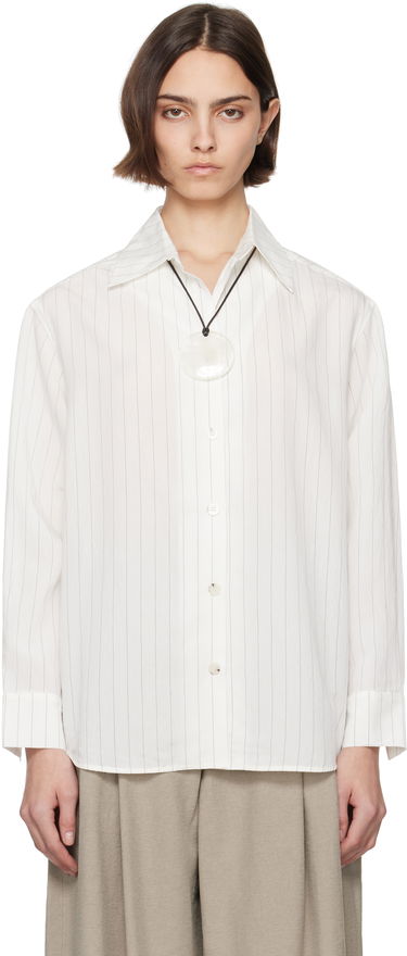 Paita Nanushka Nanushka Fryda Pinstriped Button-Down Shirt Valkoinen | NW25SSTP26400, 0