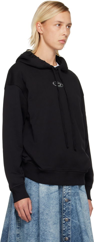 Huppari Diesel Pullover Drawstring Hoodie Musta | A19448 0BMBJ, 1