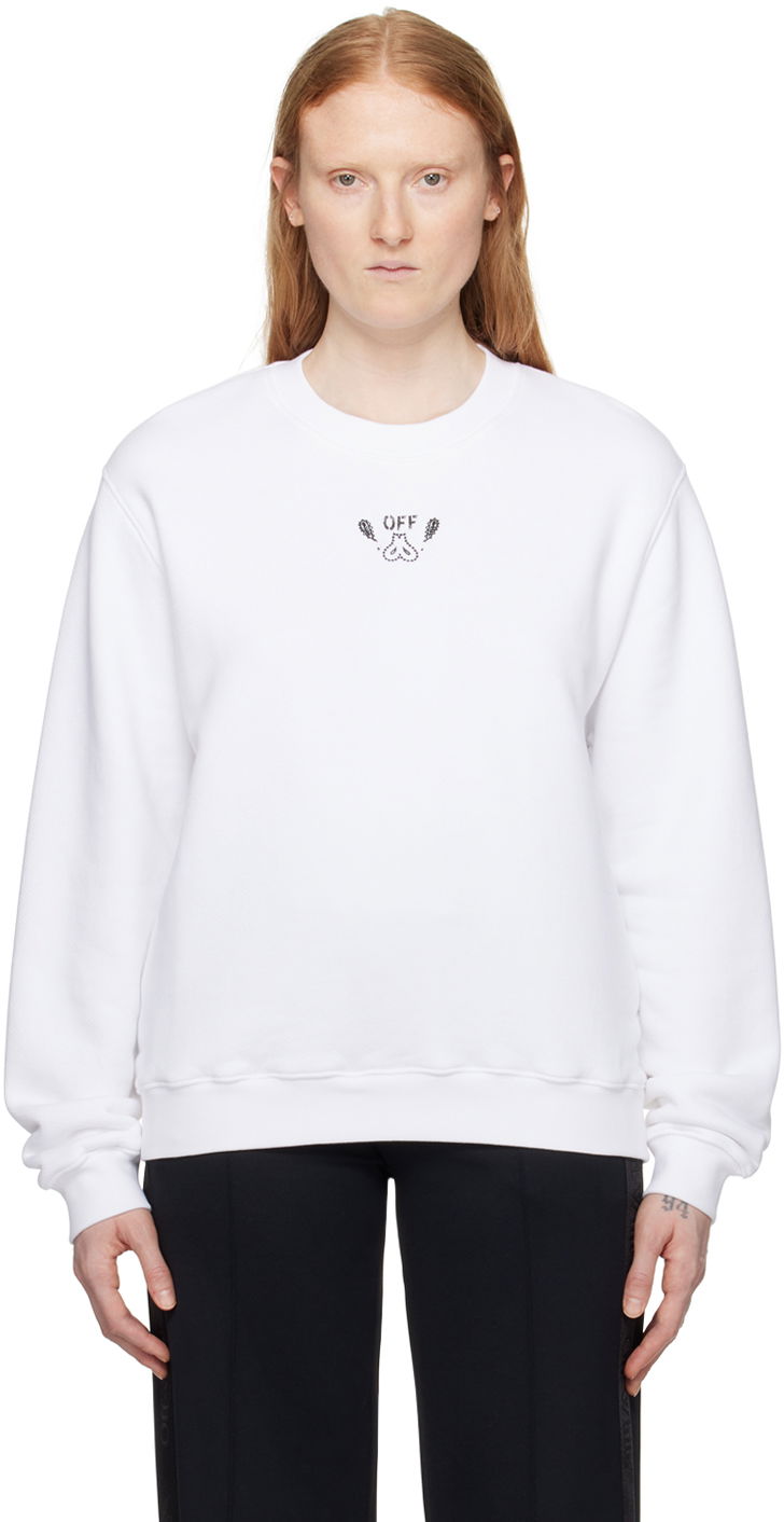 Huppari Off-White White Bandana Arrow Sweatshirt Valkoinen | OWBA055S24FLE0020101