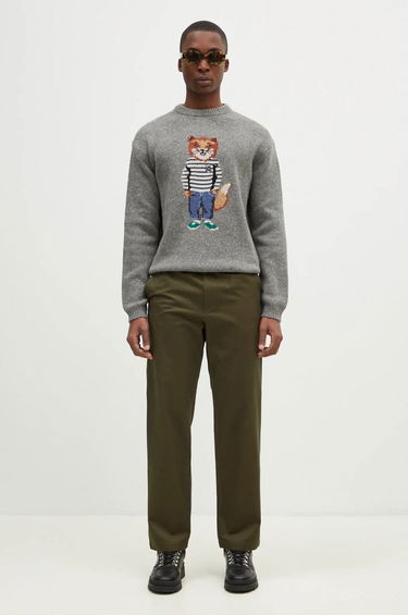 Housut MAISON KITSUNÉ Casual Trousers Musta | MM01119WW0122, 3