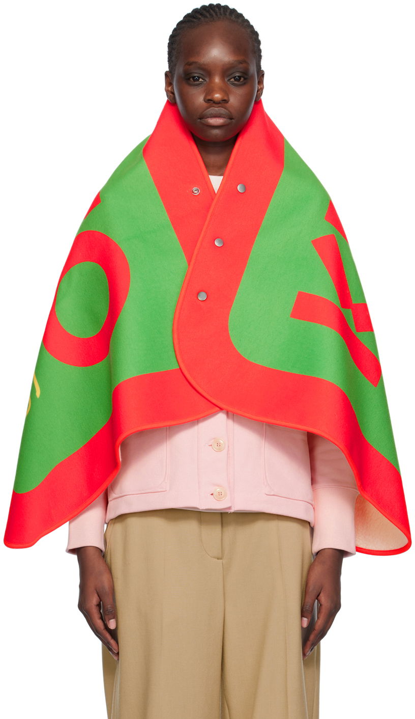 Huivi KENZO Paris Blanket Scarf Vihreä | FC68CU006PEC, 0