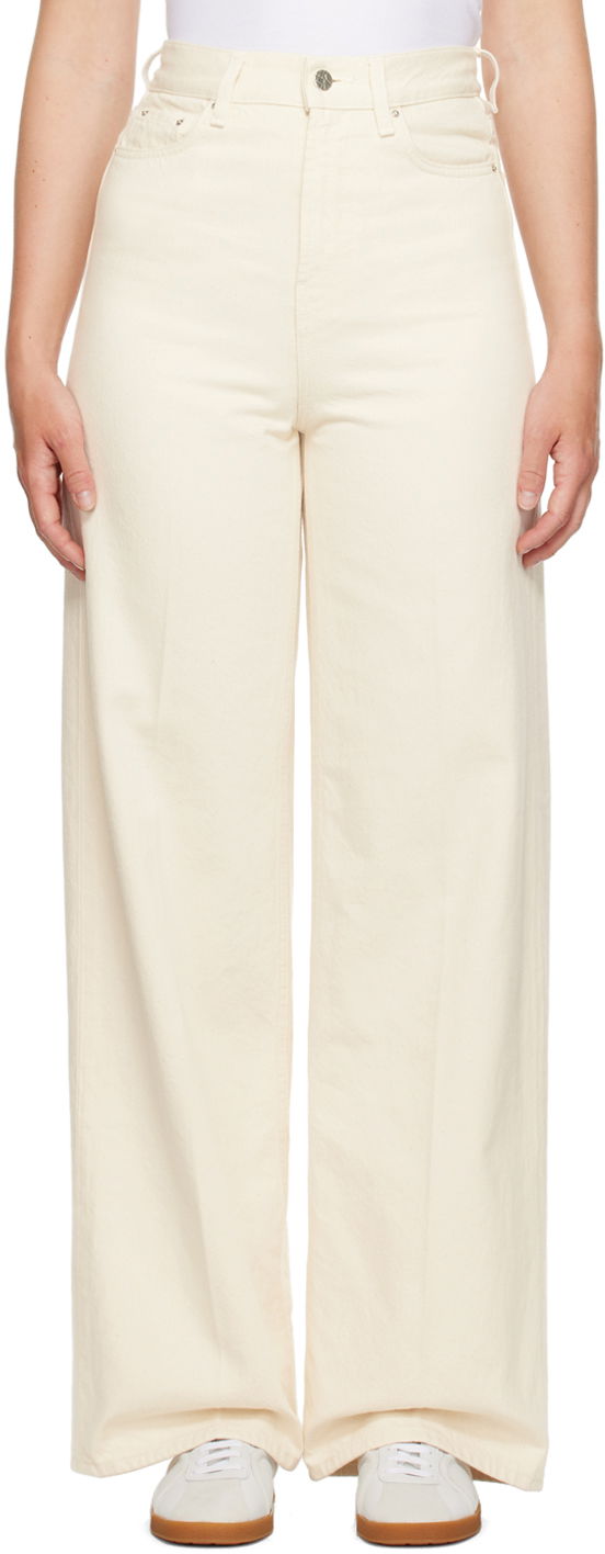 Jeans TOTEME TOTEME Wide Leg Jeans Valkoinen | 242-WRB2429-FB0083