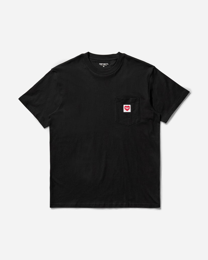 T-paita Carhartt WIP Pocket Heart T-Shirt Musta | I032128 1V2XX
