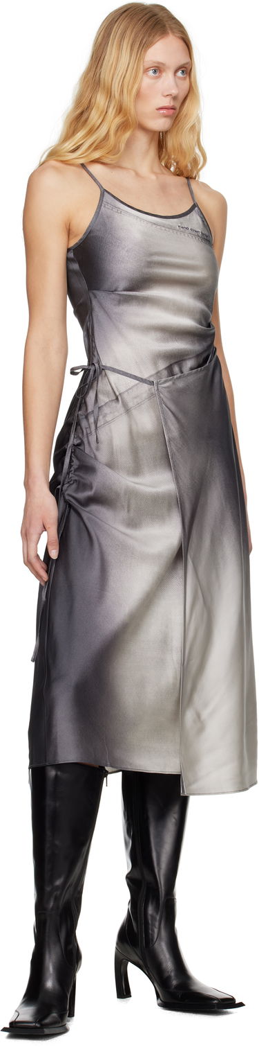 Mekko Feng Chen Wang Feng Chen Wang Draped Midi Dress Harmaa | FWS19DR01, 3
