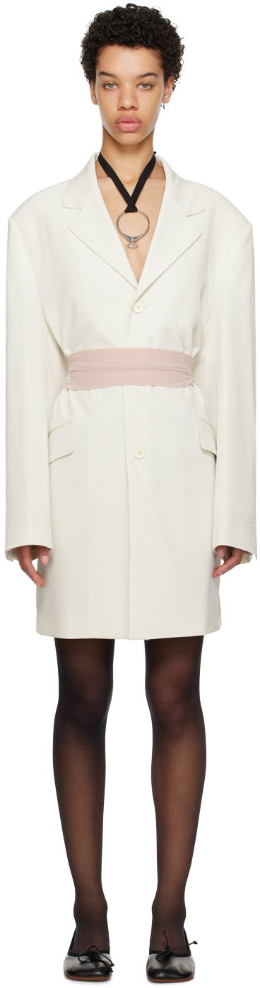 Takit Maison Margiela Buttoned Oversized Coat Valkoinen | S62AA0056 S54445