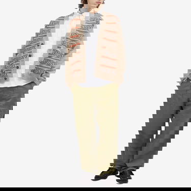 Villapaita Universal Works Langdale Knit Cardigan, Size Large Beige | P31214-OAT, 4