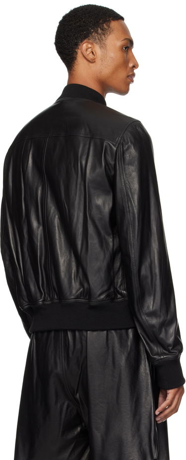 Bomber-takki Rick Owens Rick Owens Bauhaus Flight Leather Bomber Jacket Musta | RU02E1749 LBY, 2