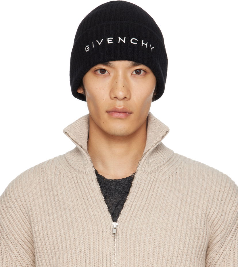 Pipo Givenchy Givenchy 4G Embroidered Beanie Musta | 710003974001-U7927