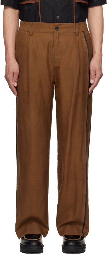 Housut Feng Chen Wang Feng Chen Wang Silk Trousers Ruskea | FENG19TR16, 0