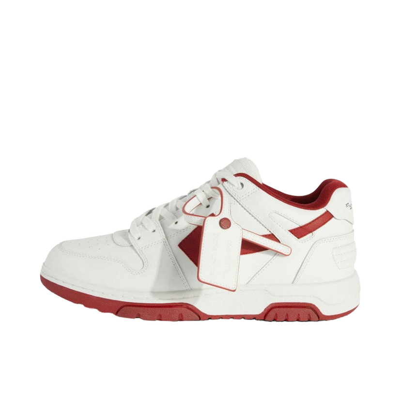 Tennarit ja kengät Off-White Out Of Office OOO Low Tops White Burgundy Valkoinen | OMIA189F23LEA002-0129