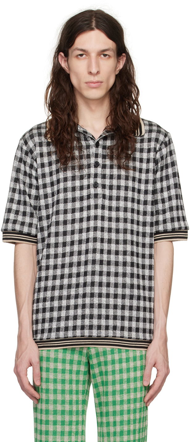 Poolopaita Anna Sui Anna Sui Checked Polo Musta | M1023K20