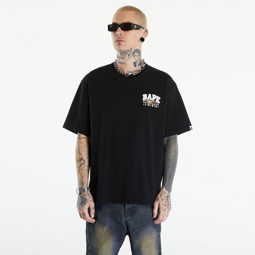 T-paita BAPE A BATHING APE Hand Draw Bape Relaxed Fit Tee Black Musta | 001TEK301325M BLK