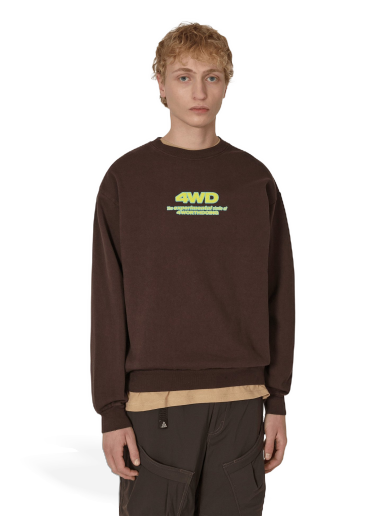 Huppari 4 WORTH DOING Experimental Studio Crewneck Sweatshirt Ruskea | 4WDF22C1 CHOCOLATE