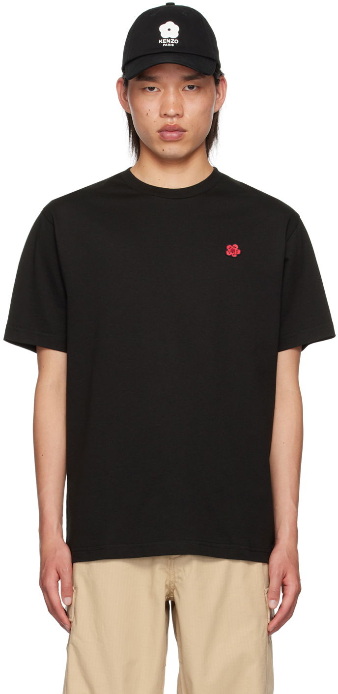 T-paita KENZO Black Paris Boke Flower T-Shirt Musta | FE65TS4744SG
