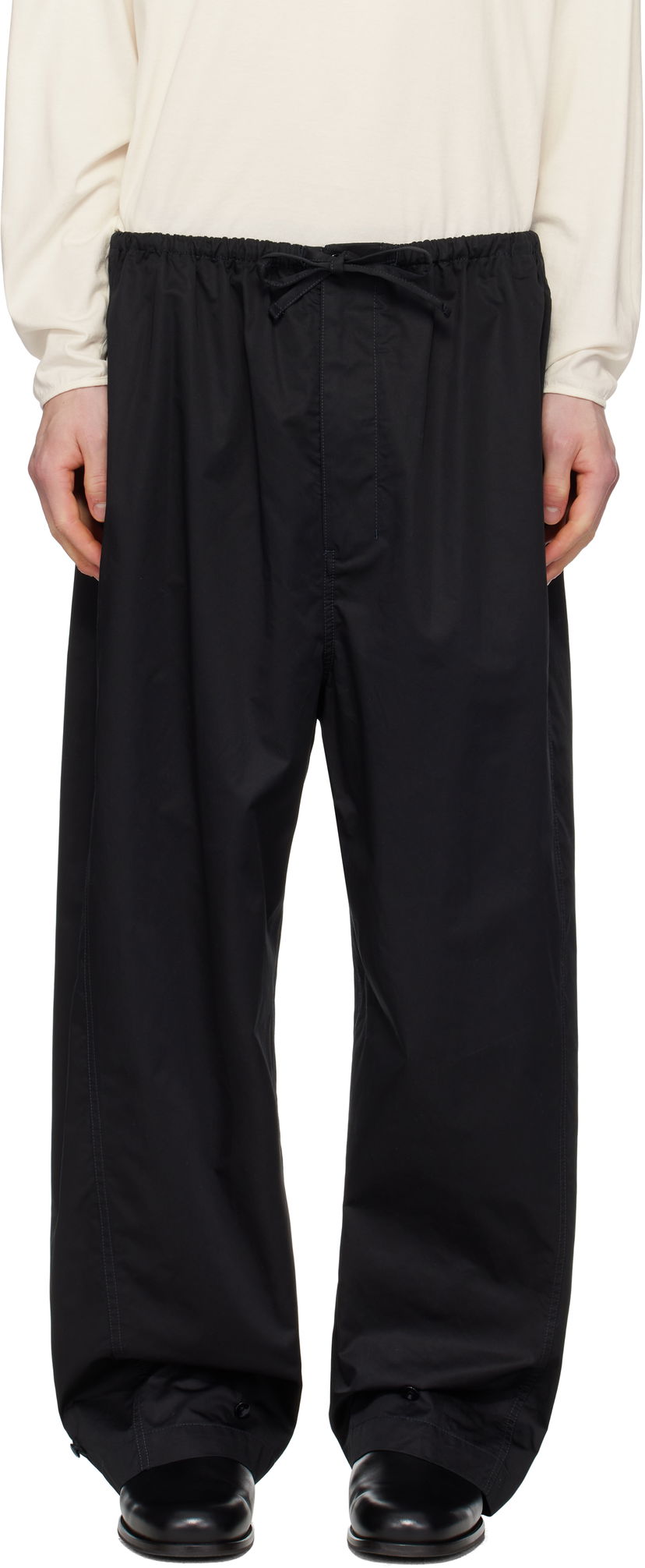 Verryttelyhousut LEMAIRE Lemaire Twisted Over Trousers Musta | PA1192 LF1207