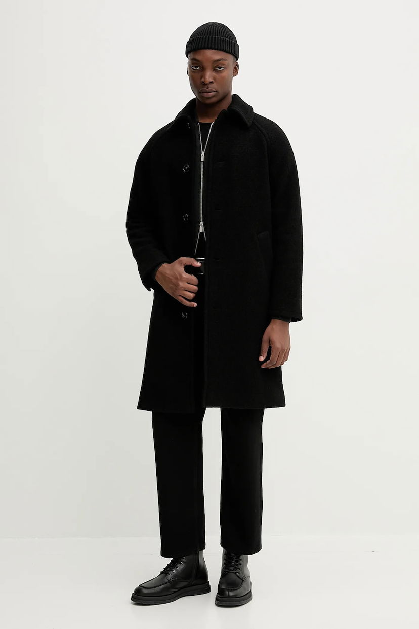 Takit A.P.C. Wool Coat Gaston Musta | WVBEH.H01516