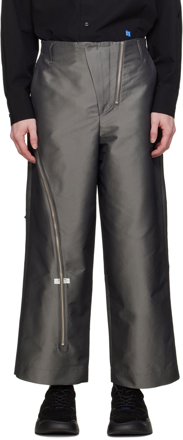 Housut ADER ERROR Trousers With Side Zipper Harmaa | BN01SSBT0110CC