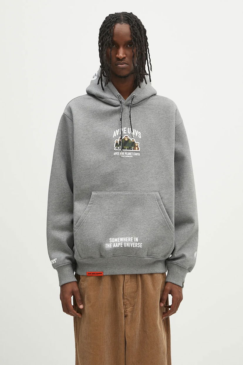Huppari AAPE by A Bathing Ape AAPE By A Bathing Ape Aaper Hoodie Harmaa | AAPSWMB378XAN