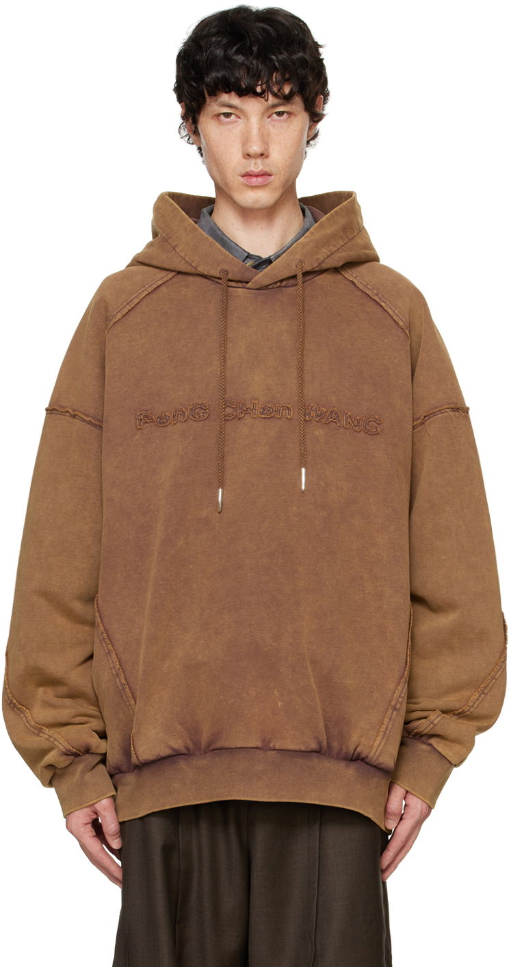 Huppari Feng Chen Wang Feng Chen Wang Washed Hoodie Ruskea | FUF18HD04