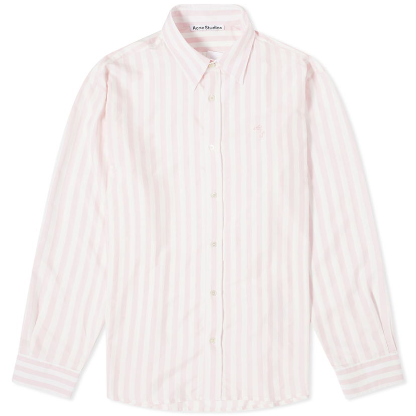 Paita Acne Studios Sandrok Matt Stripe Shirt Vaaleanpunainen | BB0584-ANG