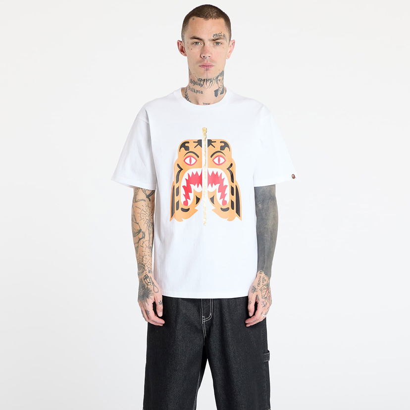 T-paita BAPE A BATHING APE Colors Tiger Graphic T-Shirt Valkoinen | 001TEL301021MWHT