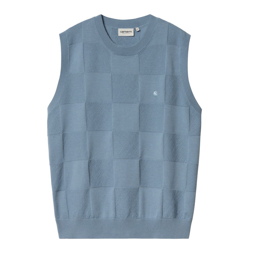 Villapaita Carhartt WIP Checkered Knit Vest Sininen | I034544_6