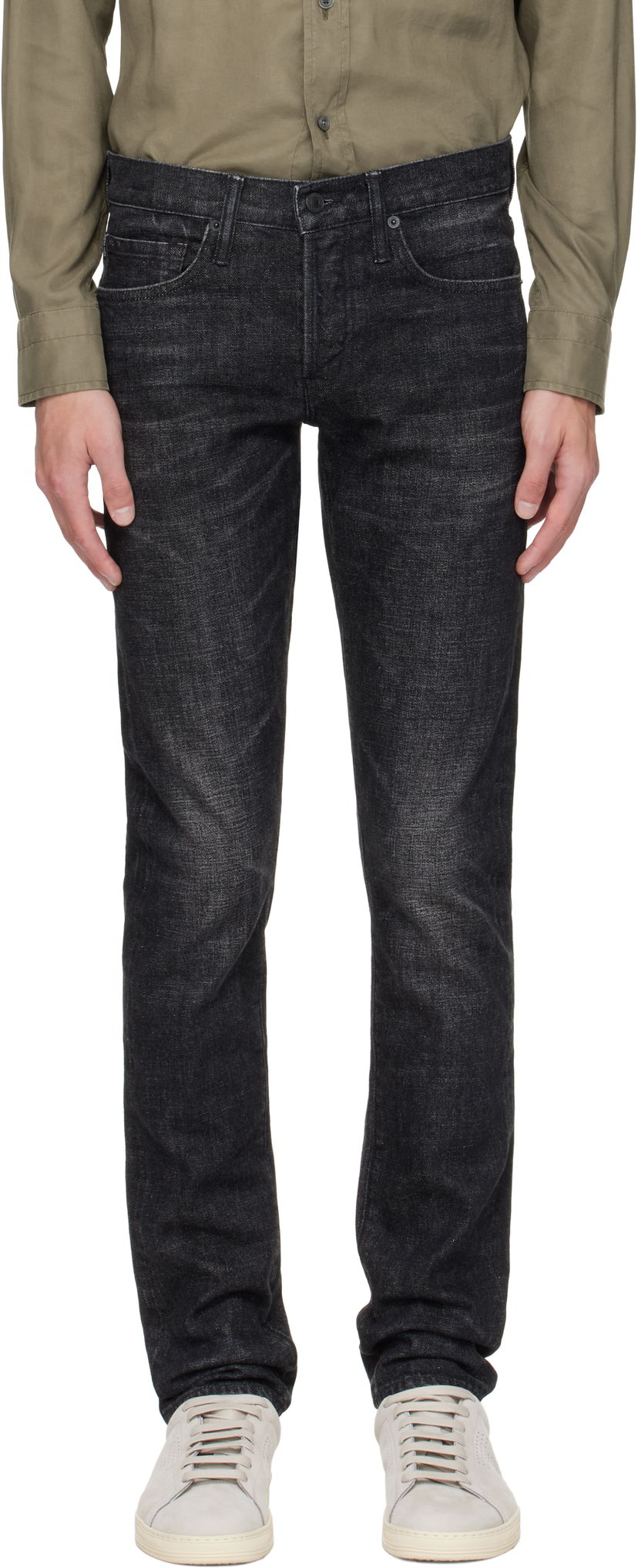 Jeans Tom Ford TOM FORD Slim Fit Selvedge Jeans Musta | DPS001-DMC076