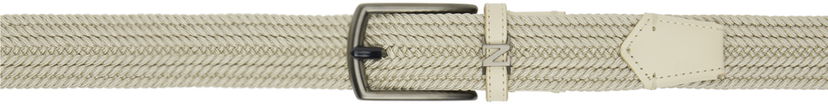 Vyöt ZEGNA Braided Elastic Belt Beige | LHTEC-B023UZ
