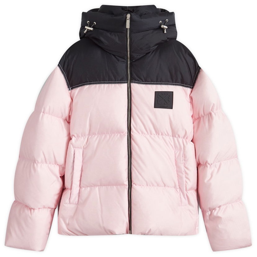 Puffer takki Off-White Patch Rip Down Puffer Jacket Vaaleanpunainen | OWEJ005F24FAB0023010