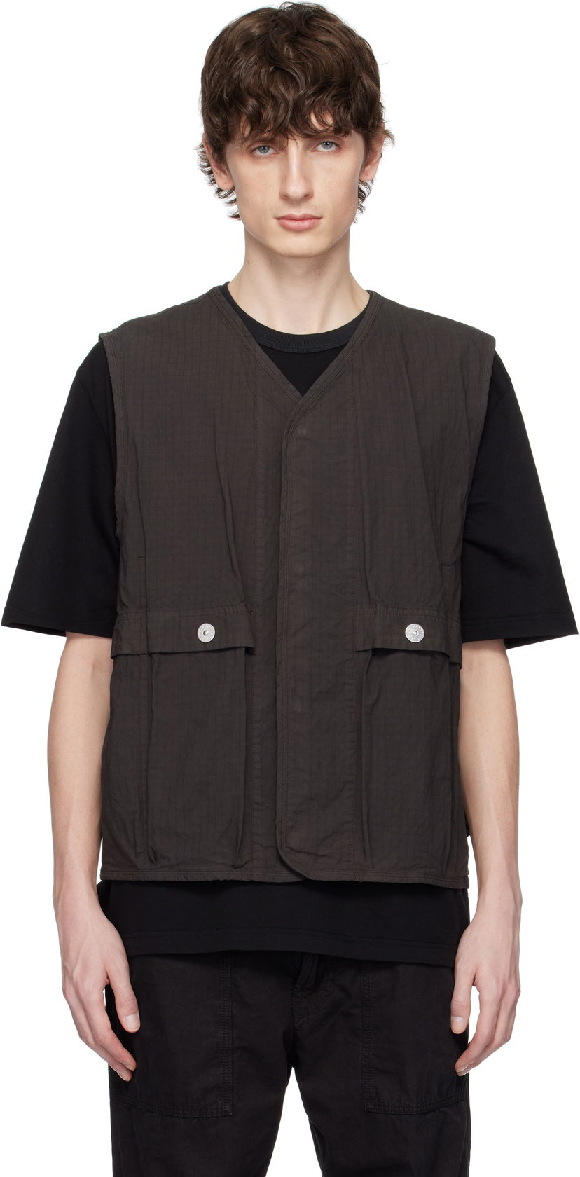 Liivi Stone Island Stone Island Mil-Spec Stretch Ripstop-TC Vest Harmaa | K1S15 G100010 S0063