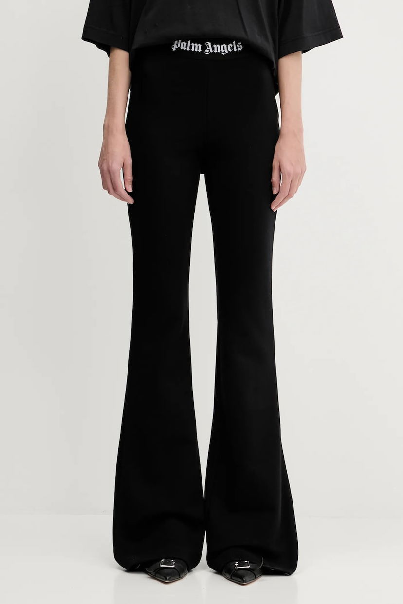 Leggingsit Palm Angels Palm Angels Classic Logo Tape Flare Pants Musta | PWCH017C99FLE0011010