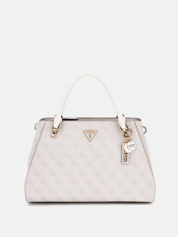 Käsilaukku GUESS Noelle 4G Logo Satchel Valkoinen | HWBD7879070